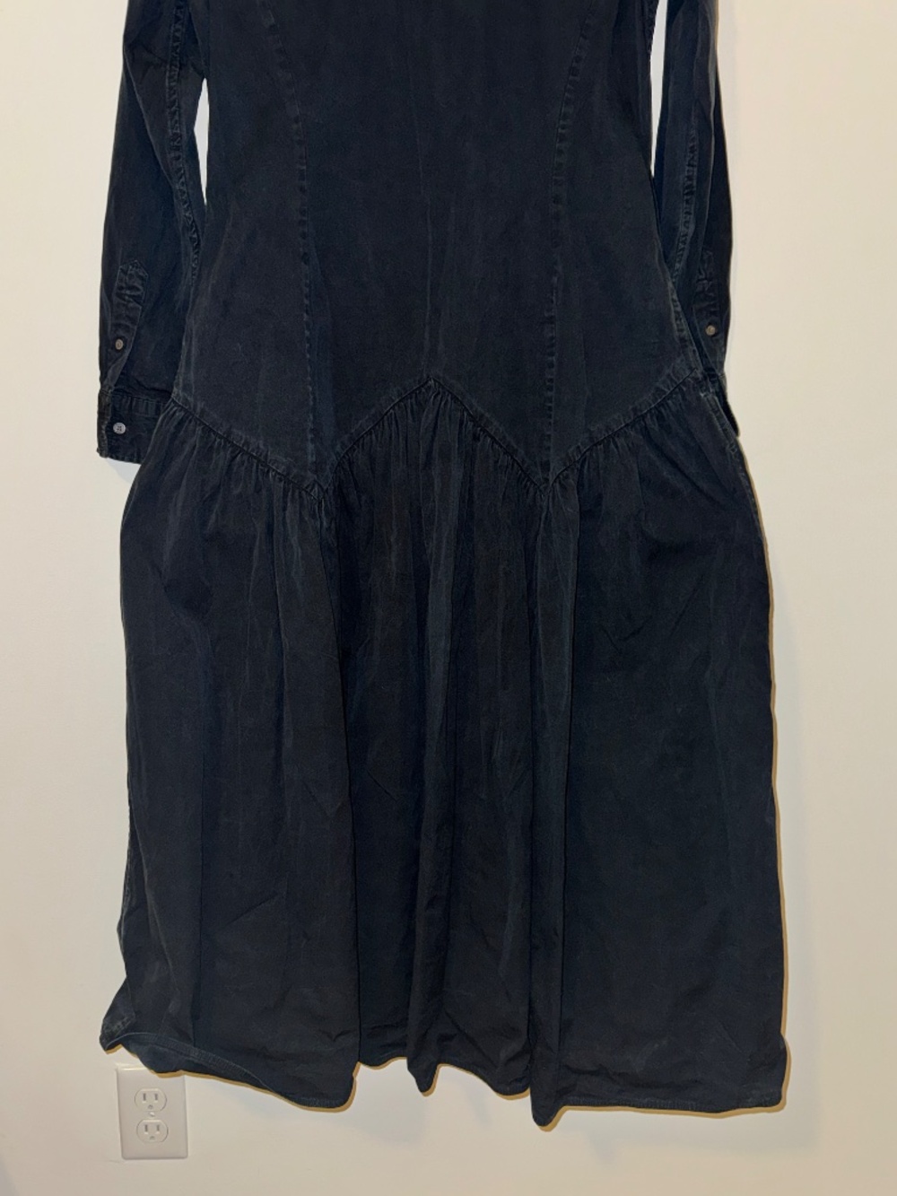 Polo Ralph Lauren Black Long Sleeve Day Dress Size 8 - Picture 7 of 7